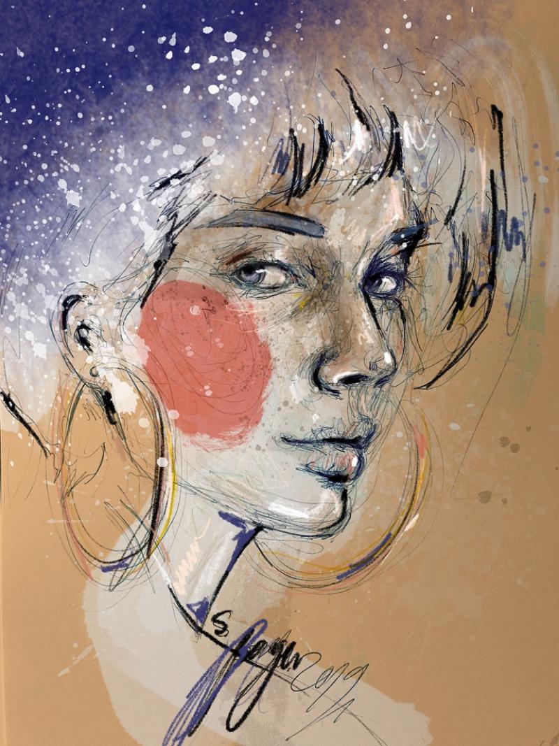 Bunte Porträtillustrationen