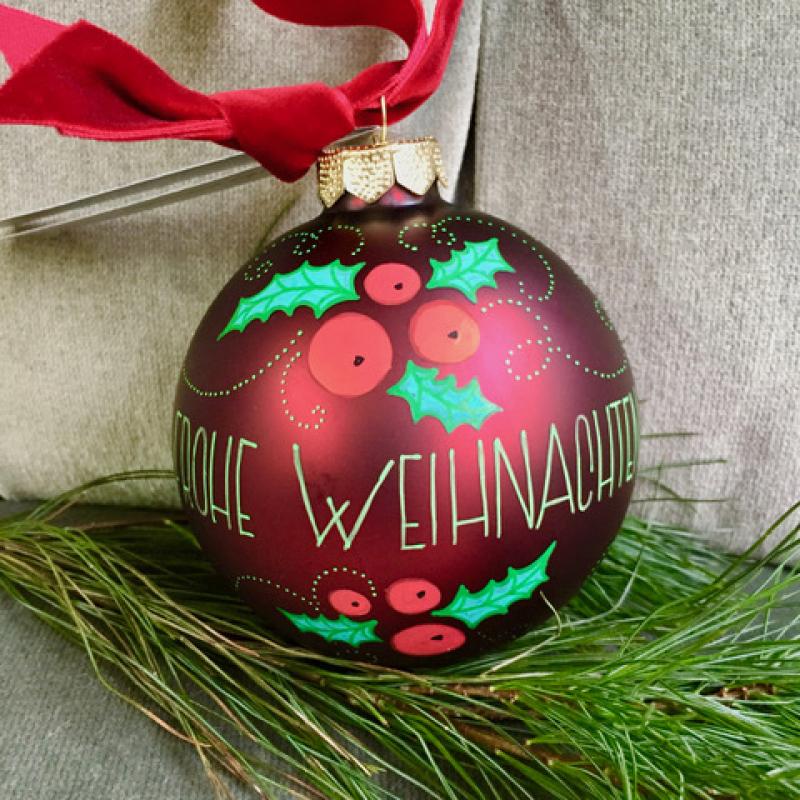 Christbaumkugeln im 'Lettering-Style' beschriften