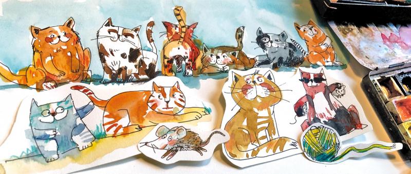 Mit Spaß Zeichnen lernen –
Miezen, Kater und Kollegen