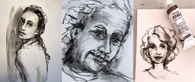After Work: Portraits mit flüssiger Kohle – von der Zeichnung zur Malerei