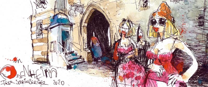 Menschen sketchen mit Humor und Charakter