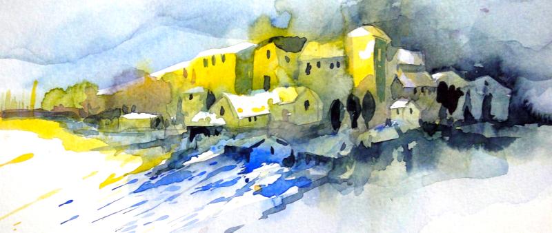 After Work: Positiv denken, negativ malen! Negativmalerei im Aquarell