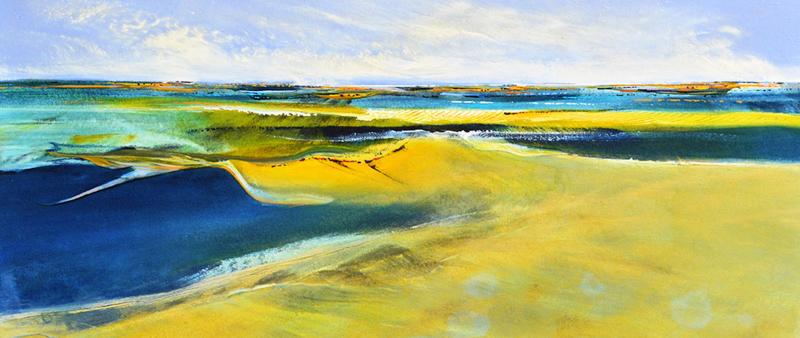 Abstrakte Landschaft in Acryl