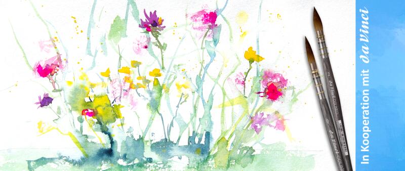 Kompaktworkshop: Ganz locker und einfach Blumen in Aquarell malen