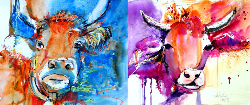 After Work: Die bunte Kuh – und das experimentelle Aquarell