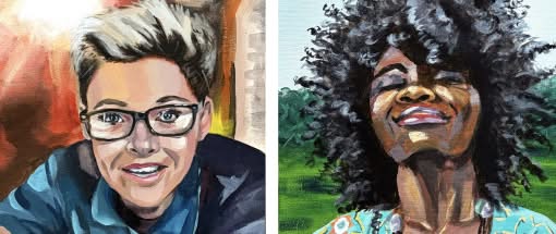 Acrylportraits - klein, aber oho!