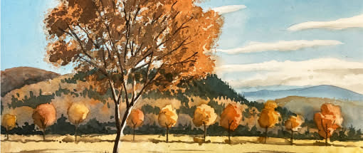 After Work: Herbst im Landschaftsaquarell
