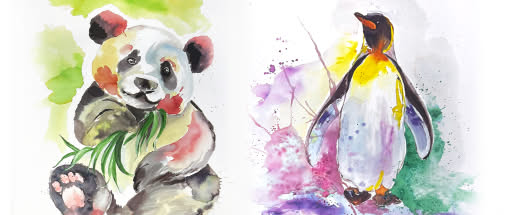 After Work: Spielerische Tier-Aquarelle für Einsteiger