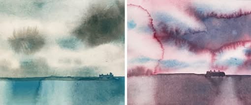 After Work: Wolken-Landschaften in Aquarell