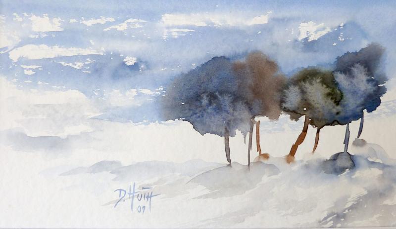 Aquarell leicht und locker - Wintermotive