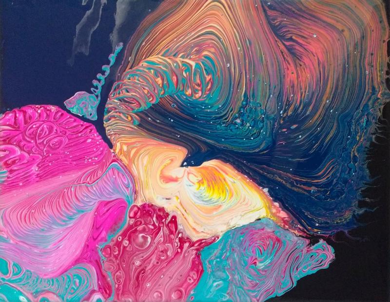 Acrylic Pouring mit Vorkenntnissen