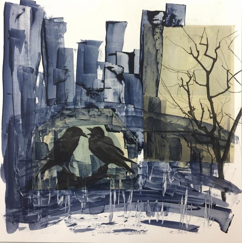 Acryl Collage - Struktur - Lasur