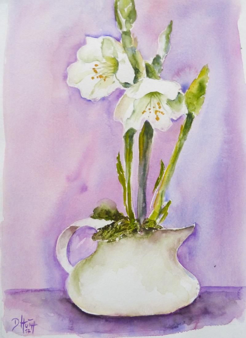 Leichte Techniken in der Blumen-Aquarellmalerei