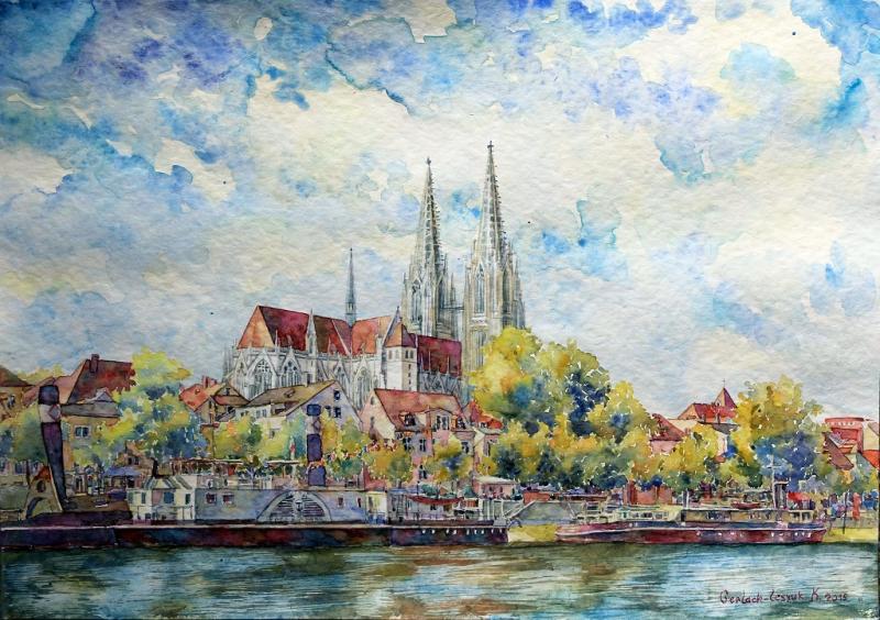 Landschaft & Architektur in Aquarell festgehalten