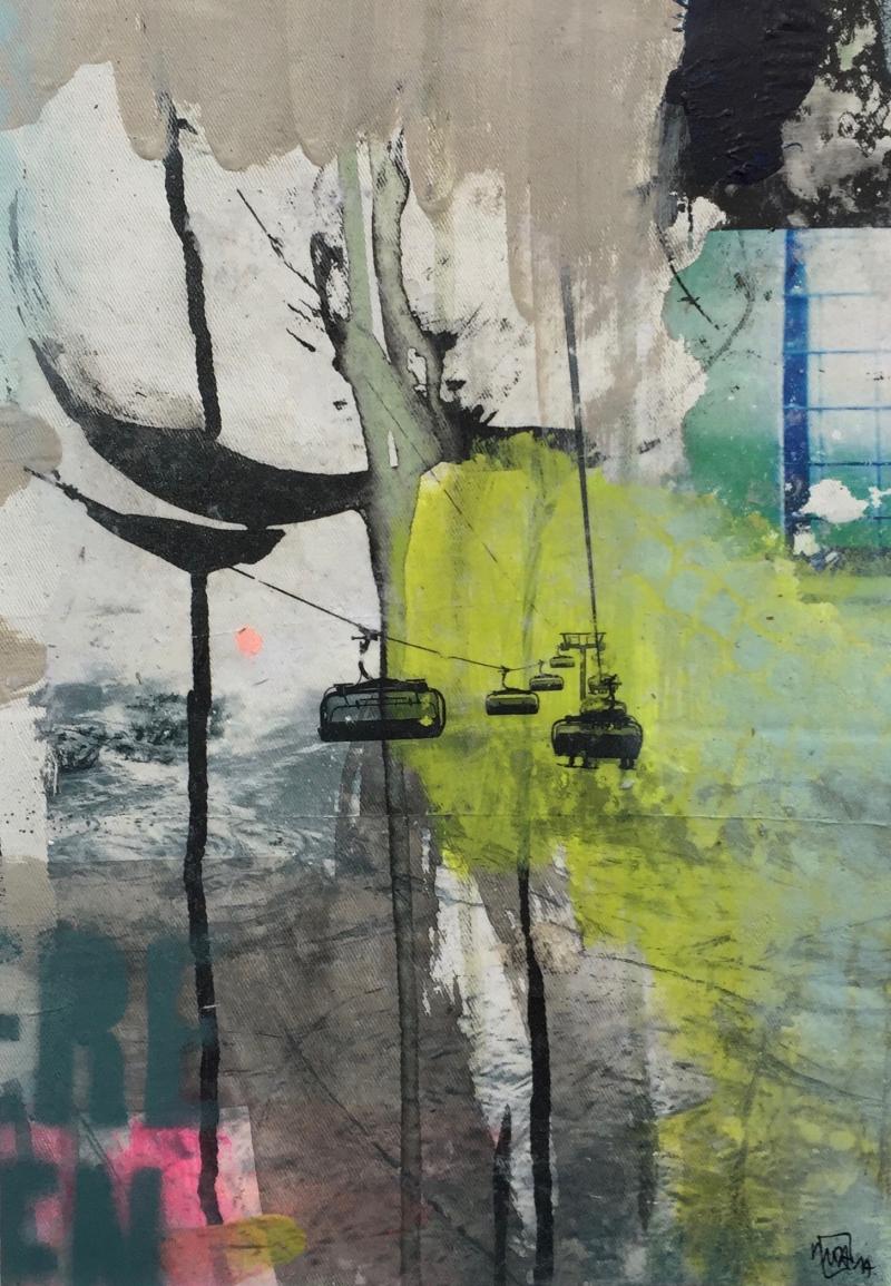 Mixed Media. Experiment auf Leinwand