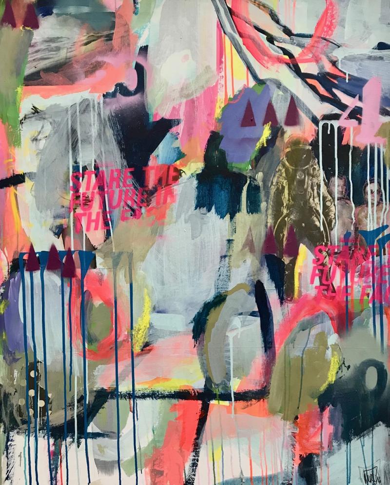 Mixed Media. Experiment auf Leinwand
