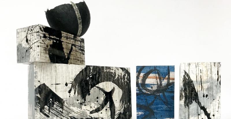 Von bemalten Papieren zum abstrakten Bild und zum 3-dimensionalen Kunst-Objekt