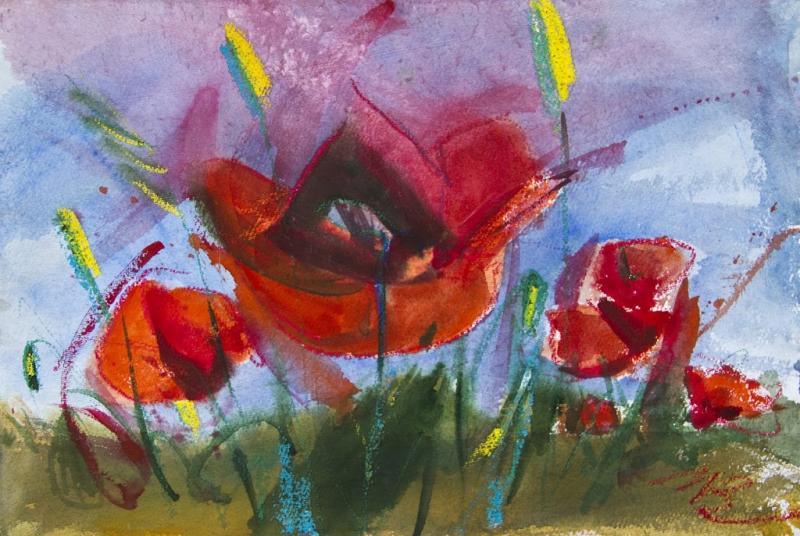 Aquarell trifft Pastell