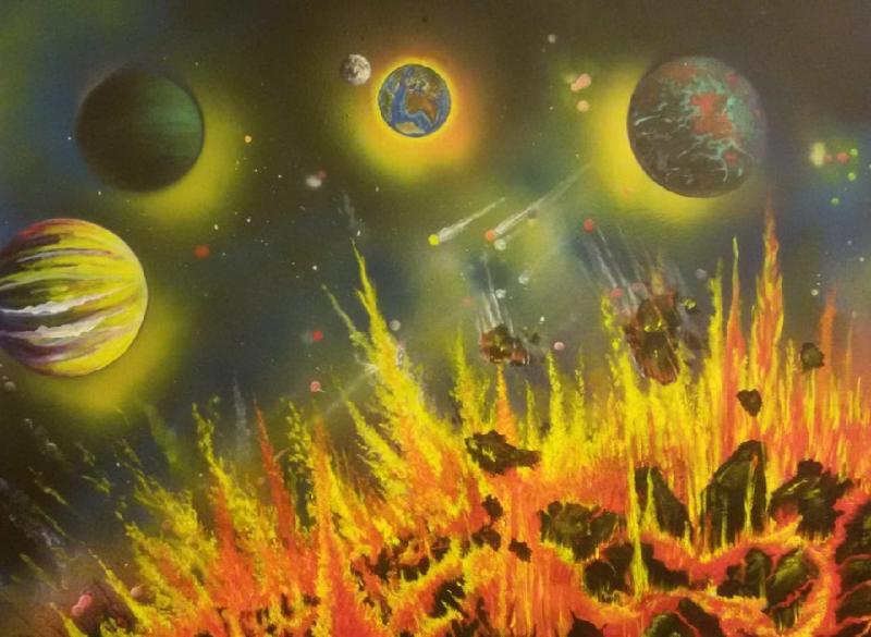Experimentelle Acrylmalerei