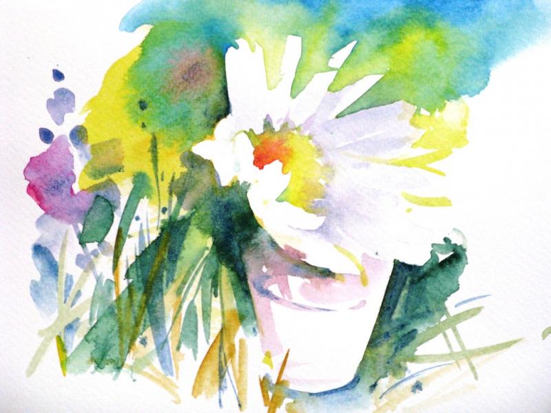 Das Licht macht's! Farbverläufe und Aussparungen im Aquarell