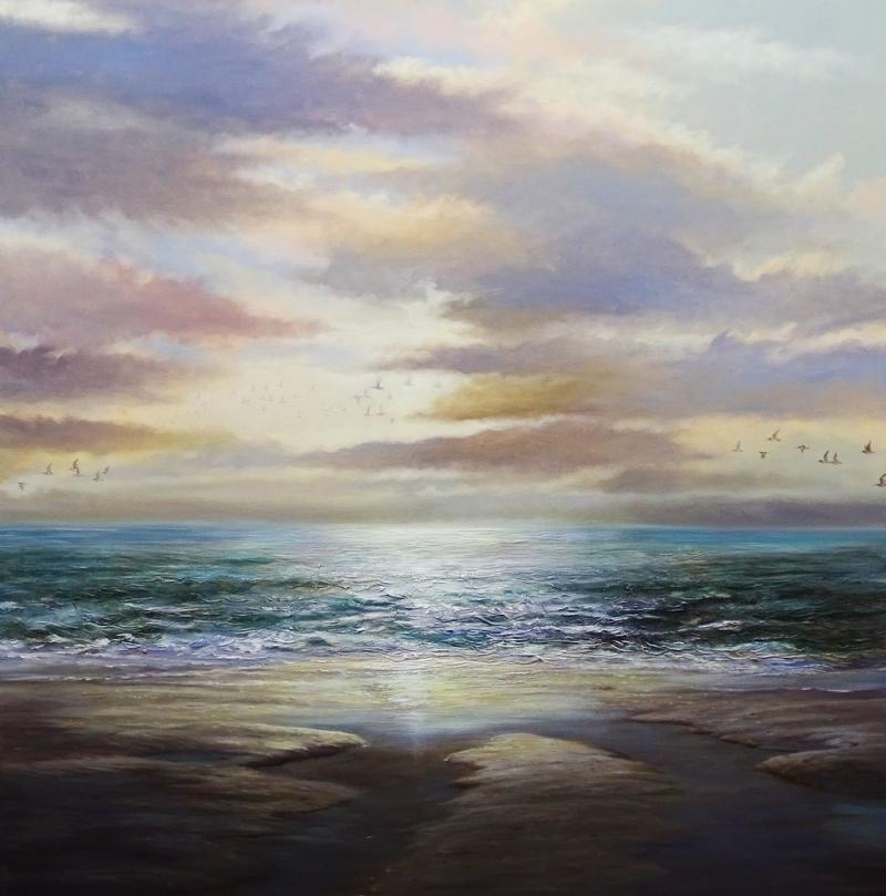 Realistische Landschaftsmalerei in Acryl
