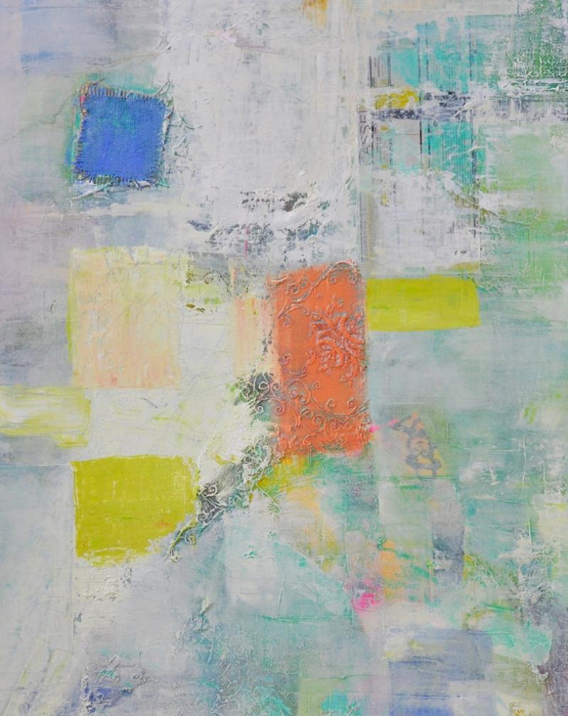 Collage & Acryl: Bildgestaltung mit verschiedenen Materialien und Farben