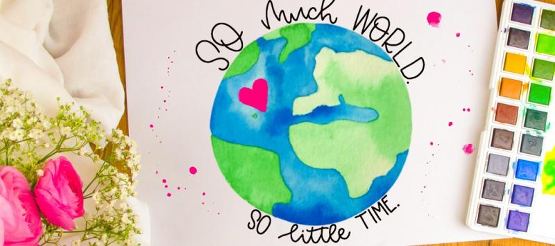 Handlettering trifft Watercolor Illustration