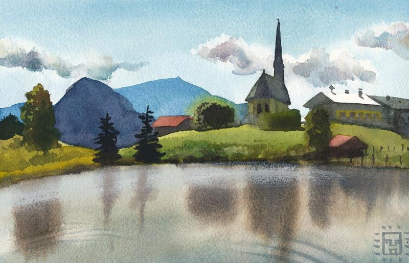 *Let it flow – Aquarell Nass-in-Nass