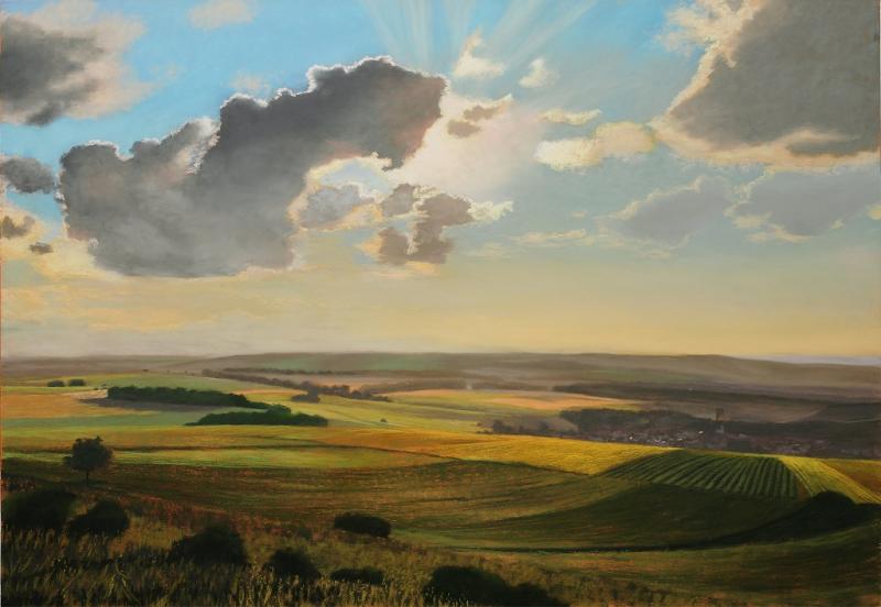 Das moderne Pastell - Wolken malen mit Softpastellen