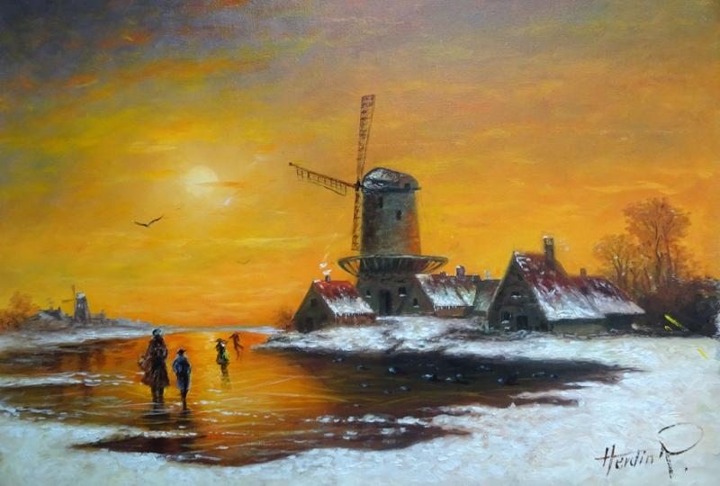 Die Magie der Ölmalerei - Romantische Winterlandschaft