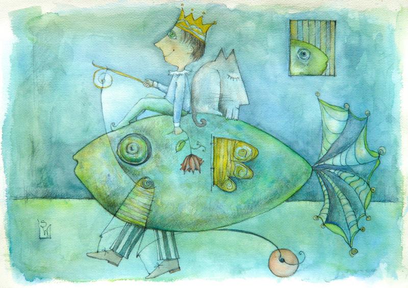 Farbe, Form und Fantasie - Aquarellauswaschtechnik in Kombination mit klassischer Bleistiftzeichnung